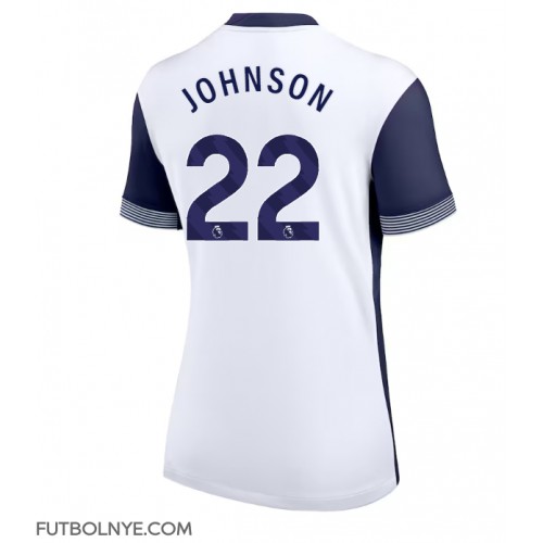 Camiseta Tottenham Hotspur Brennan Johnson #22 Primera Equipación para mujer 2024-25 manga corta